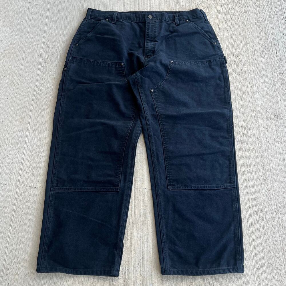 Carhartt B136 BLK black double knee work wear carpenter pants
